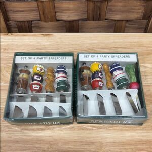 Vintage Colorful Party Spreaders Set 8 Total